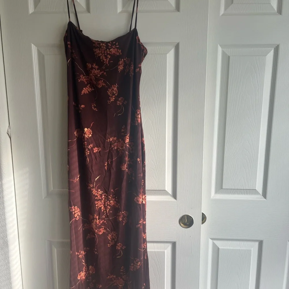 Reformation Brown Floral Midi Dress - Picture 3 of 3
